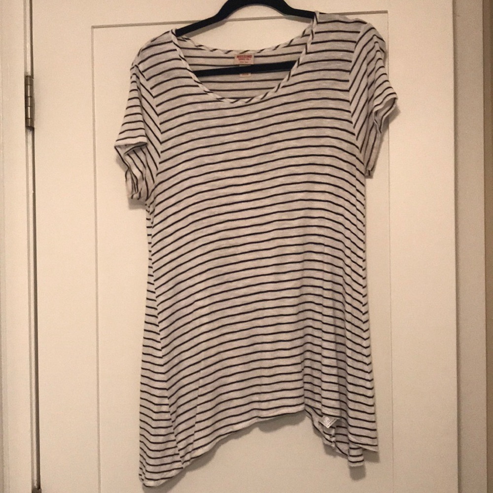 Black and White Striped Tee